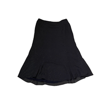 Talbots Petites Skirt Size 6P Black With Cream Polka Dots 100% Silk Lined Womens - £15.79 GBP