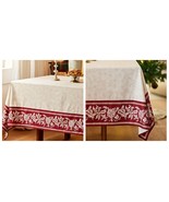 55&quot;x55&quot; Christmas Red Berries Waterproof Table Cloth - $81.99