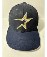 Vintage MLB 90s Houston Astros Snapback Hat Navy Blue Gold OSFA Logo Ath... - $55.33 CAD