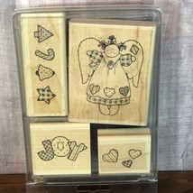 Stampin Up Patchwork Angel Christmas Joy Sewing, Christmas Card Stamps - £11.35 GBP