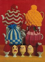 Vtg 40 Bazaar Baby Gifts Toys Doll Cosies Household Fashion Knit Crochet... - $12.99