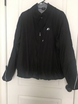 Starter Men&#39;s Big &amp; Tall Black Full Zip Windbreaker Track Jacket Size XL 46-48 - $32.98