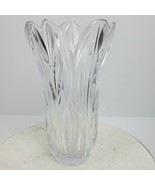 Block 24% Full Lead CRYSTAL 9.75&quot; Vase ART Flower or Candle Holder - $30.86