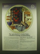 1990 The Bradford Exchange Lazy morning Plate Ad - The warm heart - £14.78 GBP