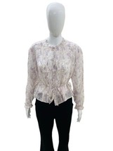 Doen NWOT Women&#39;s Floral Printed Ruffled Pleated Cotton Shirt Blouse Tun... - $161.60