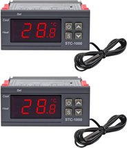 2 Pack STC-1000 10A DC 12V Digital LED Temperature Controller Thermostat Control - £17.17 GBP