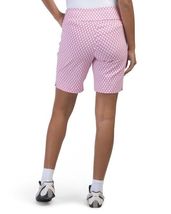 NWT SWING CONTROL Beetroot Hot Pink & White Pullon Stretch Golf Shorts S M XL image 2