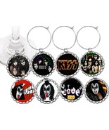 Kiss Music Band  party theme wine glass cup charms markers 8 party favors - £8.42 GBP