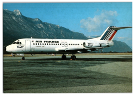 Air France Fokker F 28 4000 Airplane Postcard - $9.89
