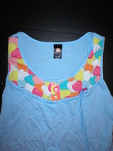 NWT Womens Paul Frank Light Blue L Heart Top Skurvy Crossbones Julius Friends Ne - $39.59