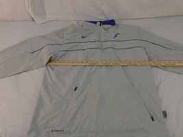 Adult Men's Nike Air Force Storm Fit Windbreaker Jacket Lined Gray Blue ... - $14.55