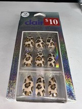 24pc Claire&#39;s Fake False Press On Nails Glue On Vegan Cheetah Textured C... - $10.00