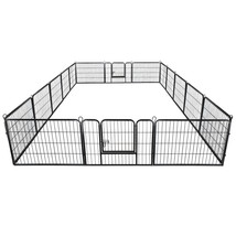 Dog 24&quot; Playpen Crate 16 Panel Fence Pet Play Pen Exercise Puppy Kennel ... - £139.89 GBP