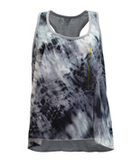 Women&#39;s Grey Tie Dye Racer Back Lightweight Beach Summer Tank Top - S - £9.95 GBP