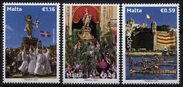 Malta. 2015. SEPAC Series - Culture (MNH OG) Set of 3 stamps - £4.73 GBP