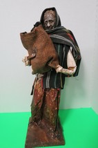 Large 20&quot; Paper Mache Old Lady Collecting Coal W/Shawl Mexican Folk Art - $39.60