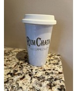 Rum Chata Mug Cup Ceramic &amp; Silicone Lid 12 Oz Travel Coffee Mug 6&quot; - £6.18 GBP