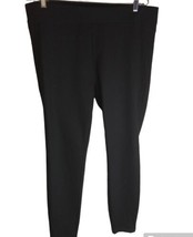MATTY M PULLON BLACK STRETCH PANTS XL HIGH RISE ANKLE LEG BACK POCKETS  - £15.80 GBP