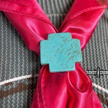Western Cowgirl Stockdale Wild Rag Scarf Slide Ring Tee Clip - $17.82