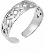 Interwoven Celtic Knot 925 Sterling Silver Toe Ring Or Pinky Ring for Women - £31.52 GBP
