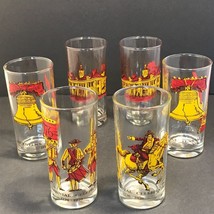 Set of 6 1976 Bicentennial Drinking Tea Water Tumbler Glasses 4 designs ... - $29.69