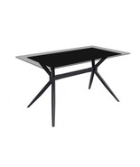 LeisureMod Elega Series Modern Dining Table with Sintered Stone or Glass Rectang - $866.32 - $898.66