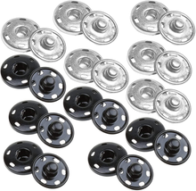 Large Snaps for Sewing Big Sew on Snap Large Buttons 12 Sets Big Metal S... - £11.96 GBP