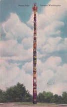 Totem Pole Tacoma Washington WA Postcard A16 - £2.36 GBP