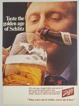 1969 Print Ad Schlitz Beer America&#39;s Choicest Premium Glass Bottle &amp; Mug - £11.39 GBP