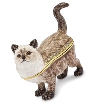 Crystals Gold-tone Enameled Himalayan Cat - £346.51 GBP