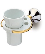Filigrana White porcelain wall toothbrush holder. Toothpaste holder - $140.80 CAD