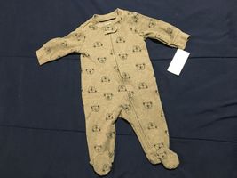 Carter's Boy's Brown Bear Cotton Zippered Front 3 Month *NEW* f1 - $9.99