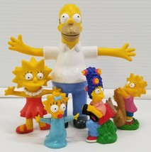 N) Lot of 5 The Simpsons Toy Figures Jesco Burger King Homer Marge Lisa Maggie - £15.86 GBP