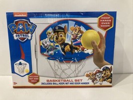 Paw Patrol mini basketball set toy with door hang hoop rim backboard net ball - $7.91