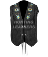 Western Wear Handmade Plains Indian Beaded Suede Hide American Vest Cowb... - £58.95 GBP+