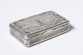 1855 Russian antique niello 84 silver snuff tobacco box - £225.96 GBP