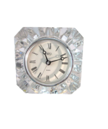 Mikasa Crystal Quartz Shelf Mantel Desk Clock Signed New Battery West Ge... - $352.89 MXN