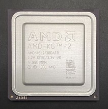 AMD K6-2/380AFR CPU 380MHz 2.2V 95MHz Super Socket7 32bit x86 Processor - $9.89