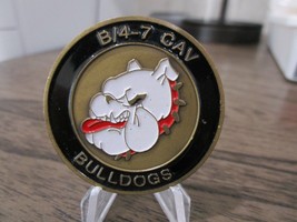 US Army B CO 4th Squadron 7th Cavalry 4-7 Bulldogs Challenge Coin #528M - £14.99 GBP