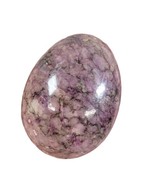 Purple &amp; Black Stone Egg Polished Decorative Rock Vtg 2 3/8&quot; - £14.49 GBP