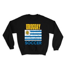 Uruguay : Gift Sweatshirt Distressed Flag Soccer Football Team Uruguayan Country - £22.86 GBP