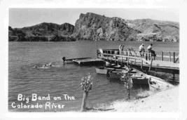 Boat Dock Fishing Big Bend on Colorado River Nevada 1950s Real Photo postcard - £6.18 GBP