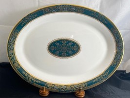 Royal Doulton Bone China CARLYLE 13 1/2&quot; Oval Serving Platter Made in En... - $2,064.62 MXN