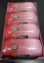 8 PACK Tic Tac Strawberry and Cream 3.4oz Big Dispenser Bulk Candy Mints - £27.37 GBP