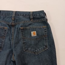 Carhartt 101483-968 Men's Blue Cotton Blend Relaxed Fit Denim Jeans Size (32×28) image 6