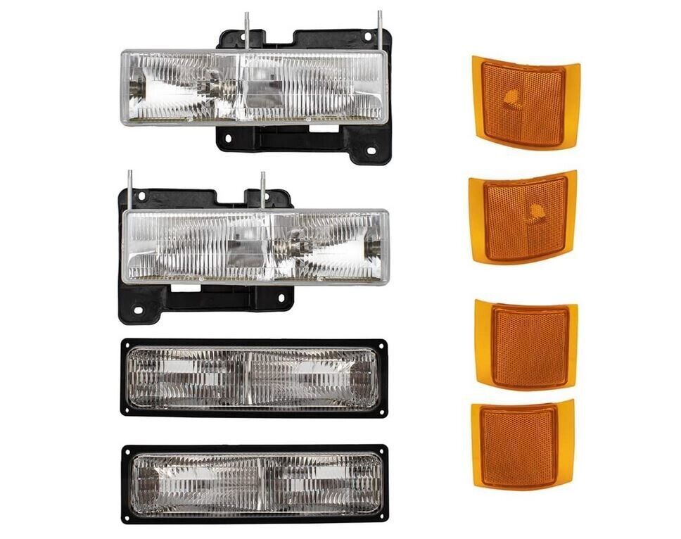 Primary image for 8pc. Headlight Park/Signal Marker Light set Fits 1994- 2000 2001 2002 C3500HD
