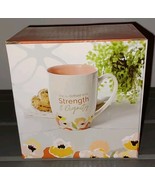 Strength and Dignity Pink Poppies Ceramic Coffee Mug Proverbs 31:25 - $239.05 MXN