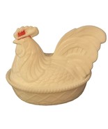 Westmoreland Rooster on a Nest Milk Glass MCM Split Tail 8&quot; x 6&quot; Vintage... - £47.81 GBP