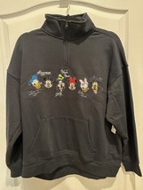 Disney Parks WDW Mickey &amp; Friends Quarter Zip Up Pullover Walt World Sma... - £63.71 GBP