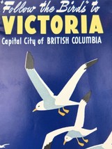 Victoria BC Seagulls Vintage Travel Brochure  - $12.95